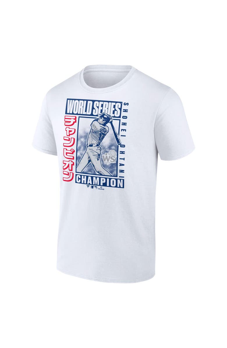 FANATICS Men's Fanatics Shohei Ohtani White Los Angeles Dodgers 2024 World Series Champions Kanji Swing T-Shirt, Alternate, color, 