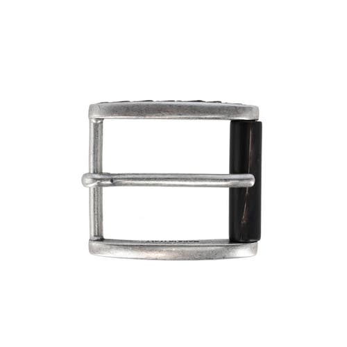 Trafalgar 35mm Italian Side Detailed Solid Brass With Black Stag Horn Roller Harness Belt Buckle