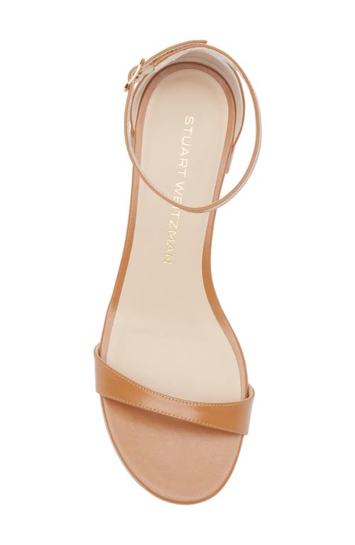 Stuart Weitzman Nudist Block Heel Sandal In Macchiato