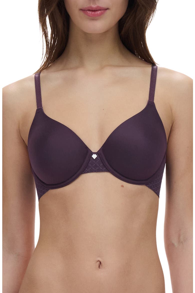 Norah Chic Underwire T-Shirt Bra, Main, color, AUBERGINE