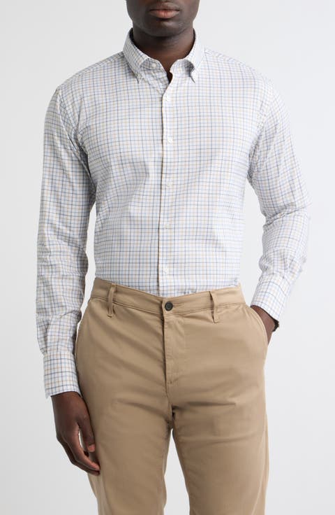 Bruce Crown Lite Plaid Performance Button Down Shirt