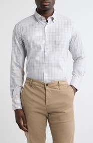 Peter Millar Bruce Crown Lite Plaid Performance Button Down Shirt