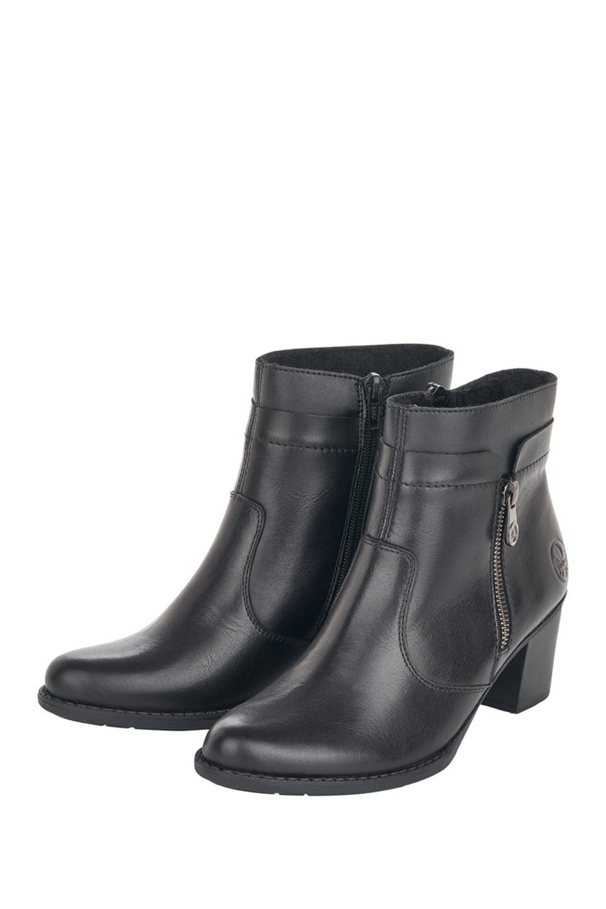 Rieker Ivonne Leather Block Heel Boot, Alternate, color, 