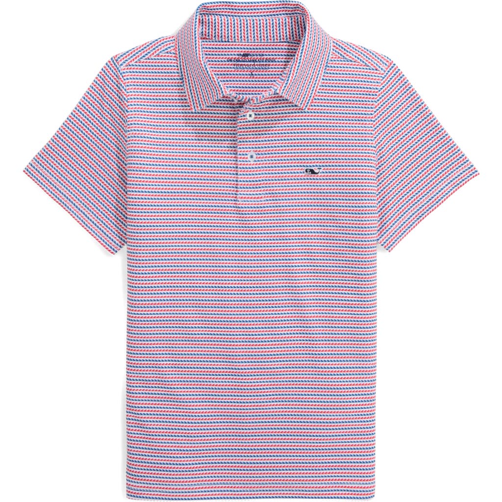 Vineyard Vines Kids' Print Polo In Pink