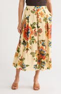T Tahari Floral Pull-On Maxi Skirt