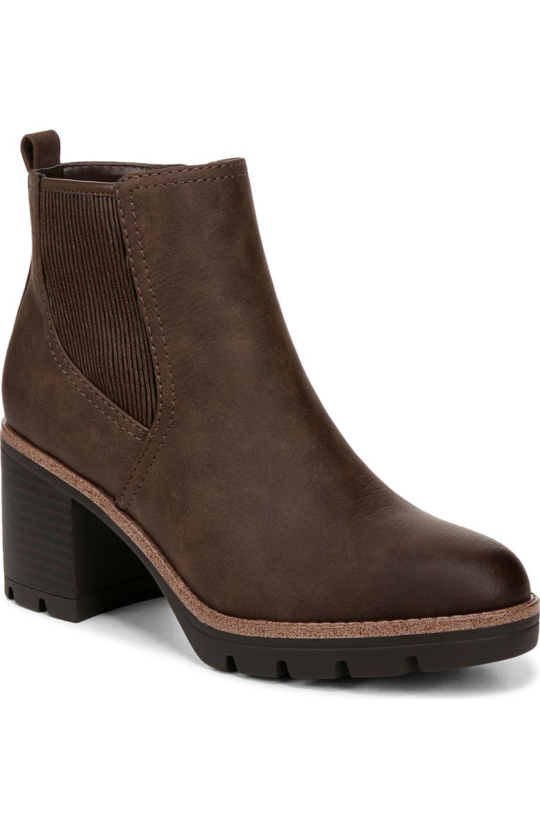 Naturalizer Madalynn Water-Repellent Bootie - Wide Width Available, Main, color, Truffle Taupe Faux Leather