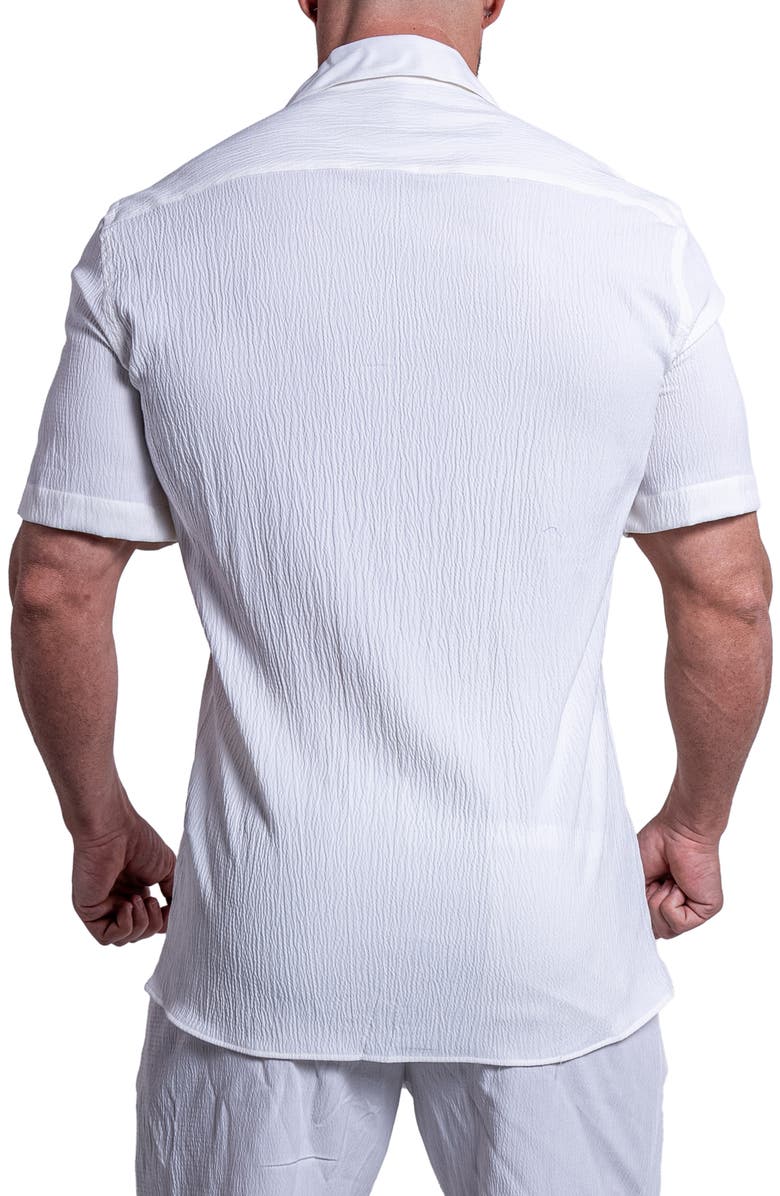 Maceoo Everyday White Short Sleeve Button-Up Shirt, Alternate, color, White