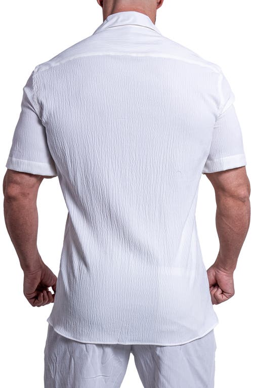 Maceoo Everyday White Short Sleeve Button-up Shirt