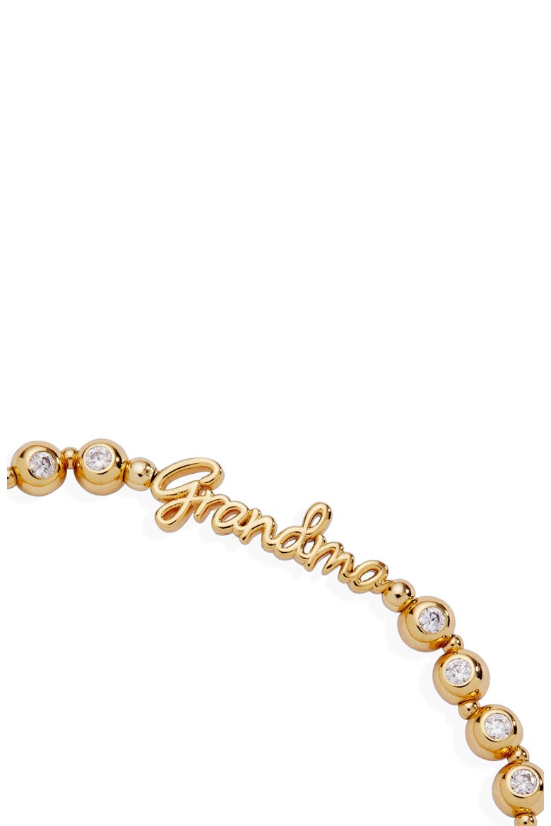 Grandma Elongated Crystal Stretch Bracelet, Alternate, color, Gold