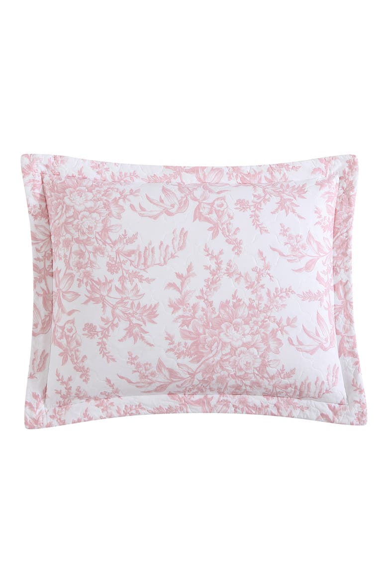 Bedford Quilt & Sham Set, Alternate, color, PALE PINK/ WHITE
