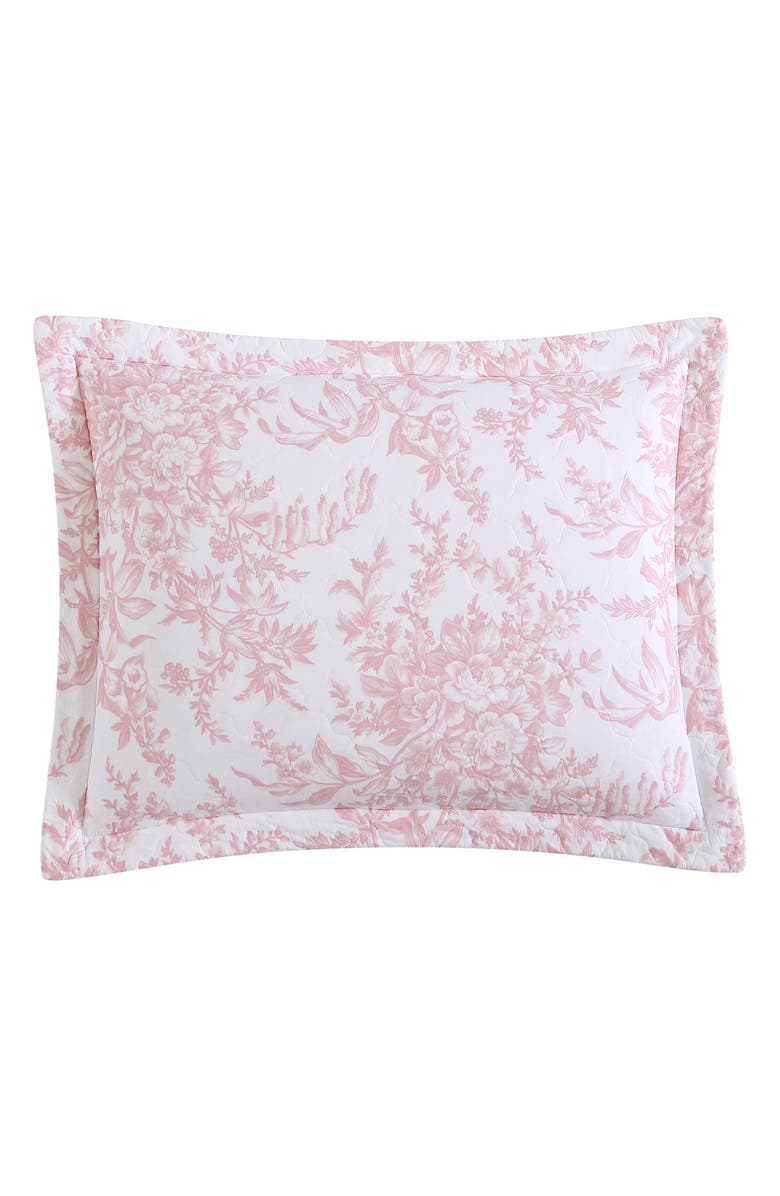 Laura Ashley Bedford Quilt & Sham Set, Alternate, color, Pale Pink/ White