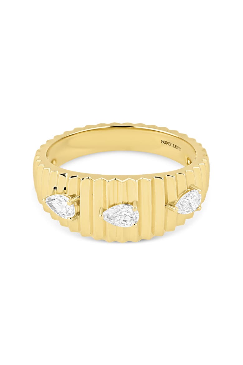 18K Gold Cleo Diamond Wide Ring (Online Trunk Show), Alternate, color, 18K YELLOW GOLD/ DIAMOND