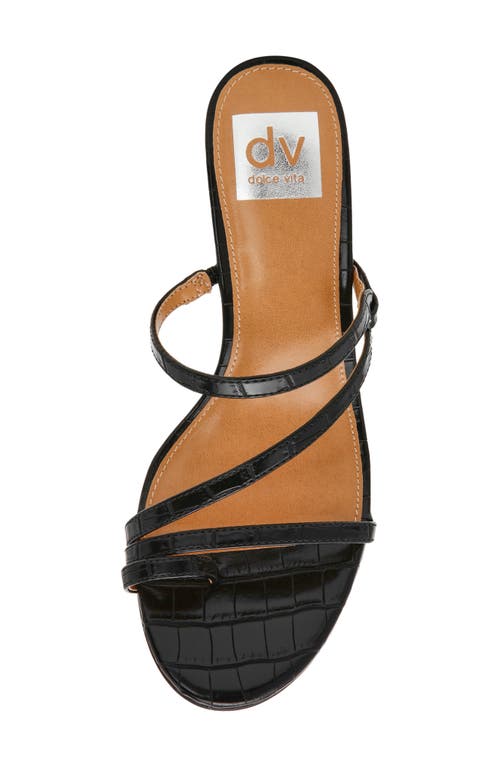 Dolce Vita Dv By Carlota Sandal In Black Croco Embossed