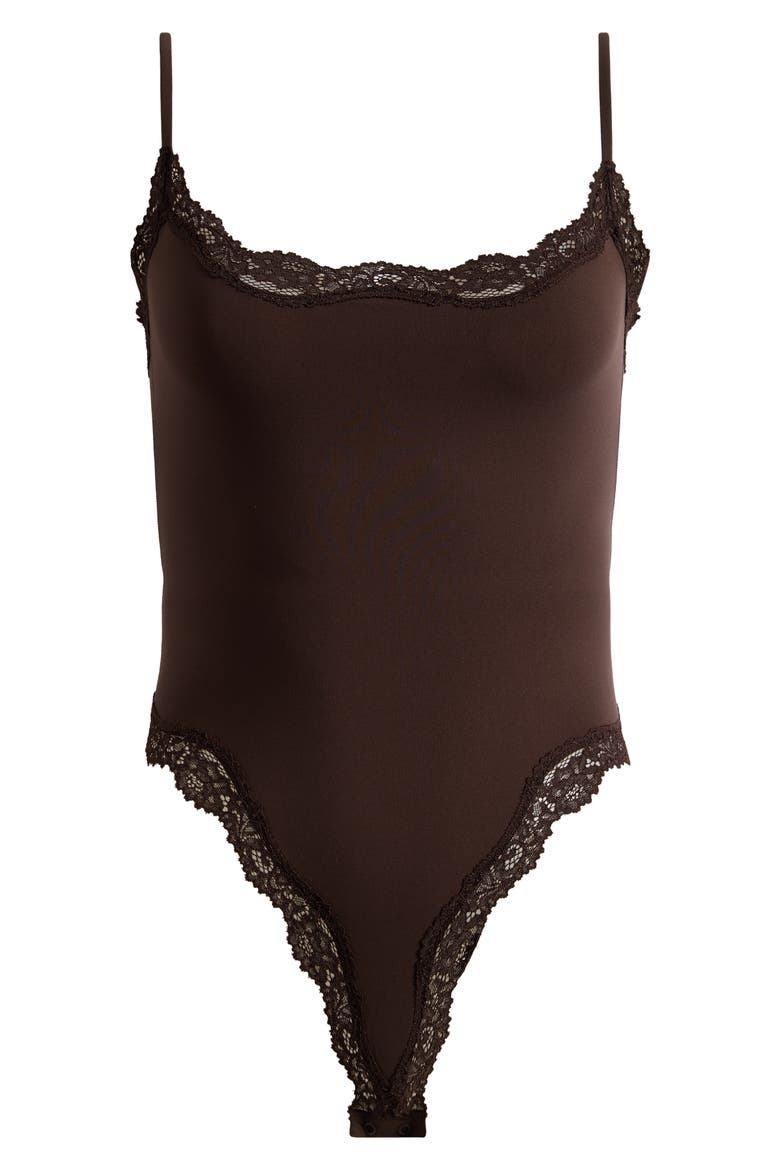 Fits Everybody Lace Cami Bodysuit, Main, color, ESPRESSO