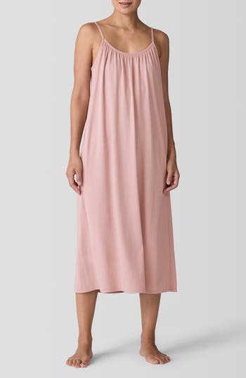 knee length dresses for ladies Patchwork Pockets Cotton Cami Midi Dress main image 1