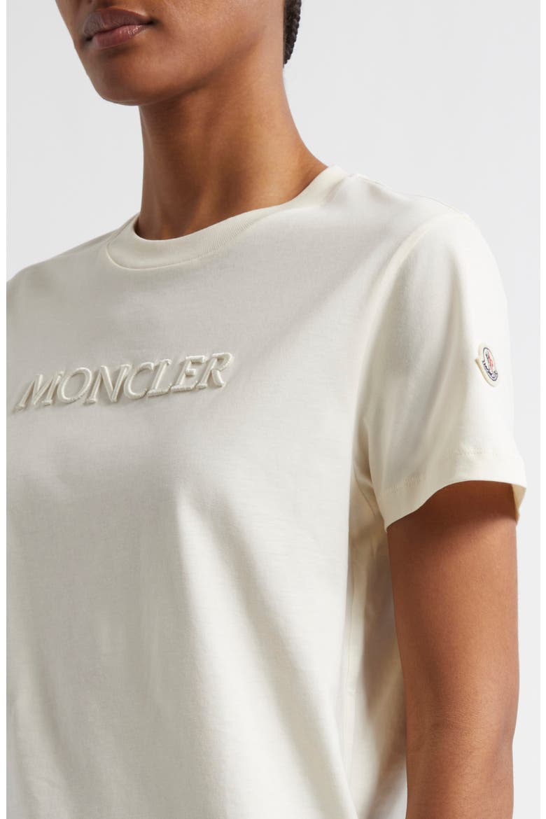 Logo Embroidered Cotton T-Shirt, Alternate, color, WHITE ONYX
