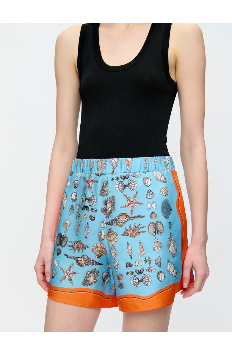 Callas Milano Juvia Print shorts, Alternate, color, Orange / Blue