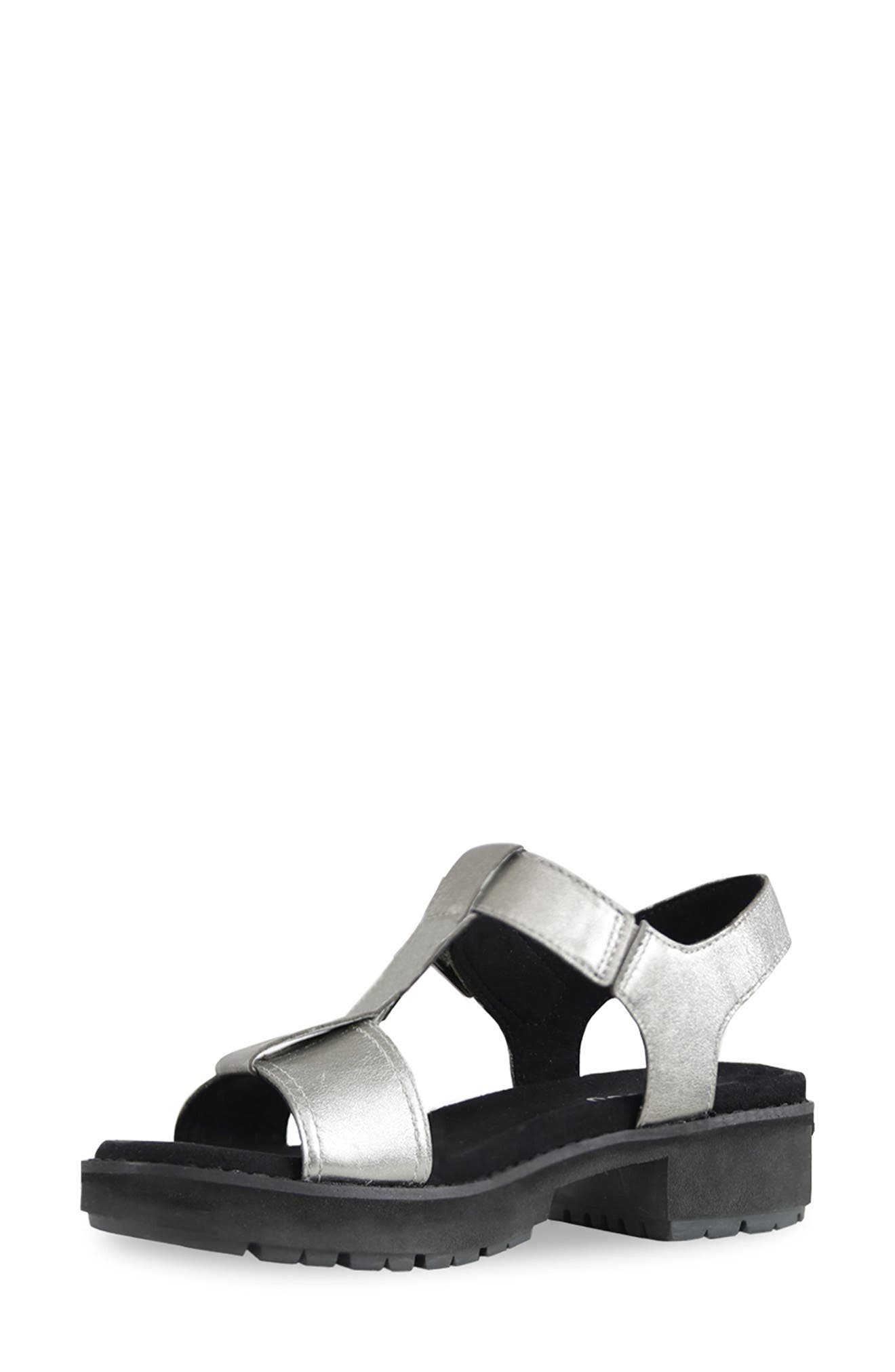 Munro Mel Sandal, Alternate, color, Silver Met