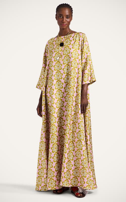 La Doublej Muumuu Dress Round Neck Caper Pink In Pink