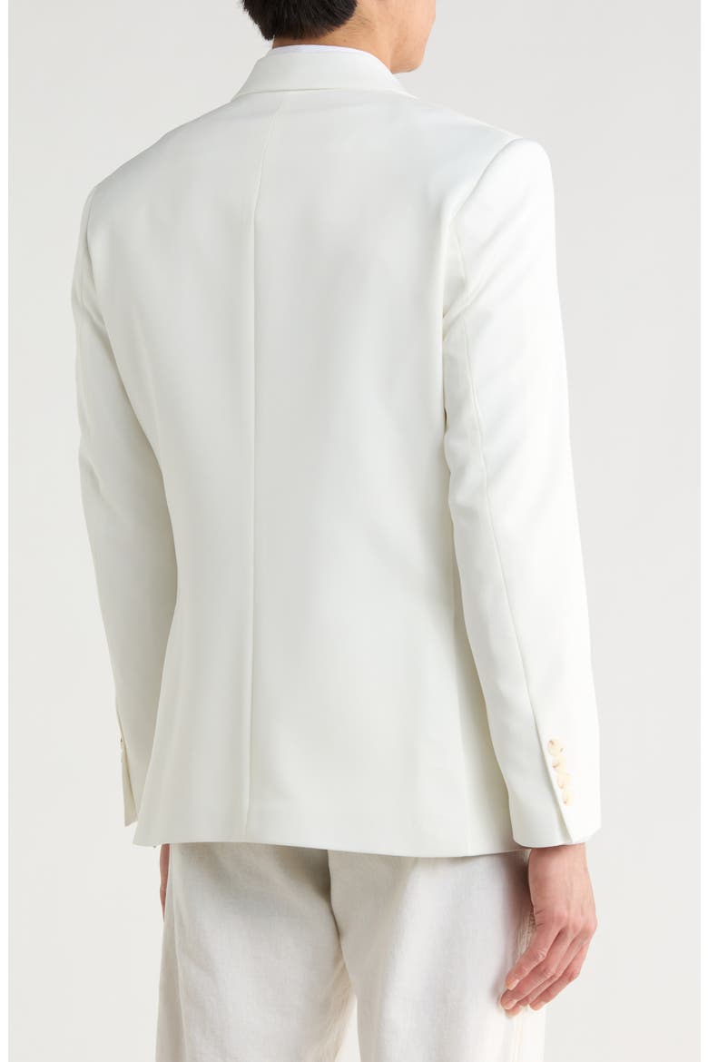 Slim Fit Cotton Blend Blazer, Alternate, color, WHITE