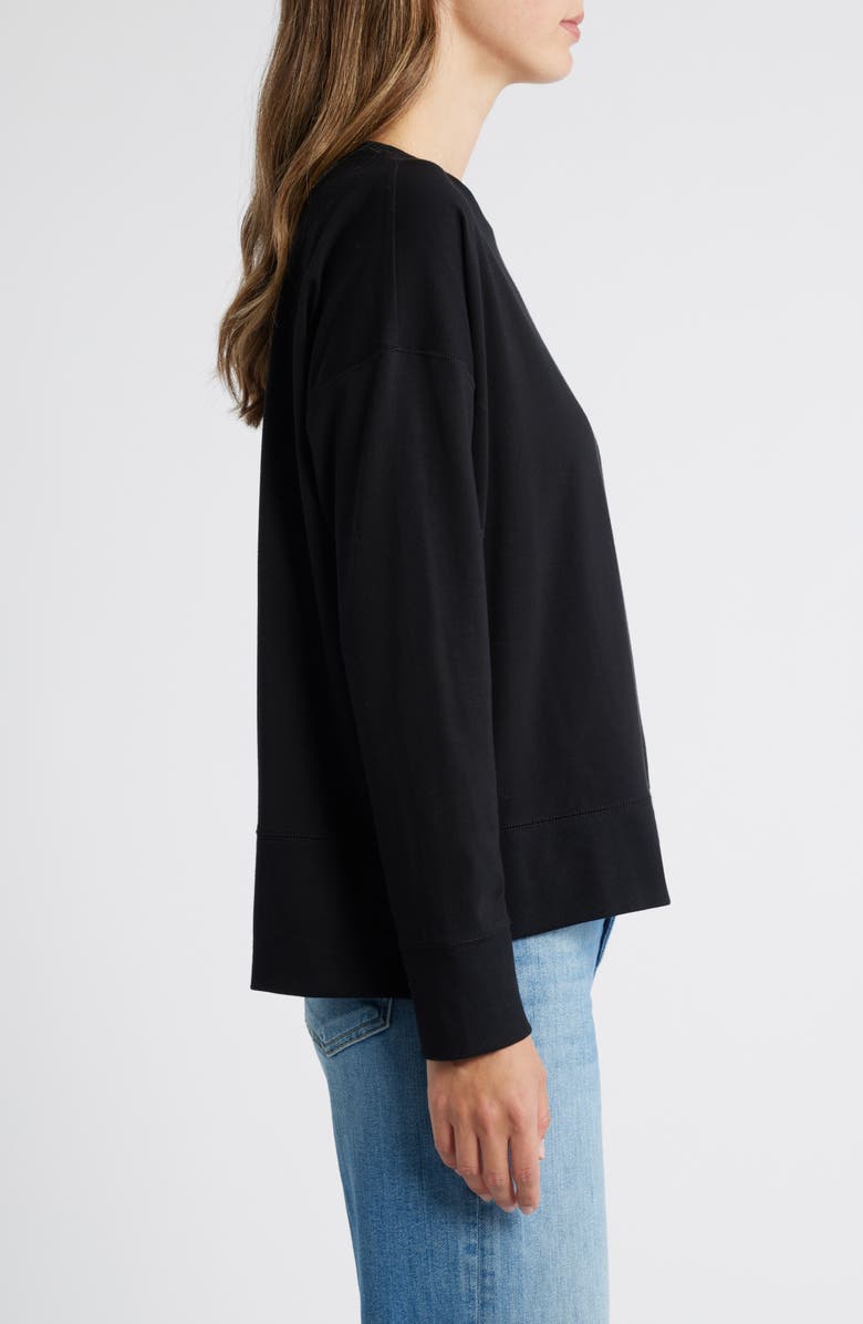 Eileen Fisher Relaxed Cotton Sweatshirt, Alternate, color,
