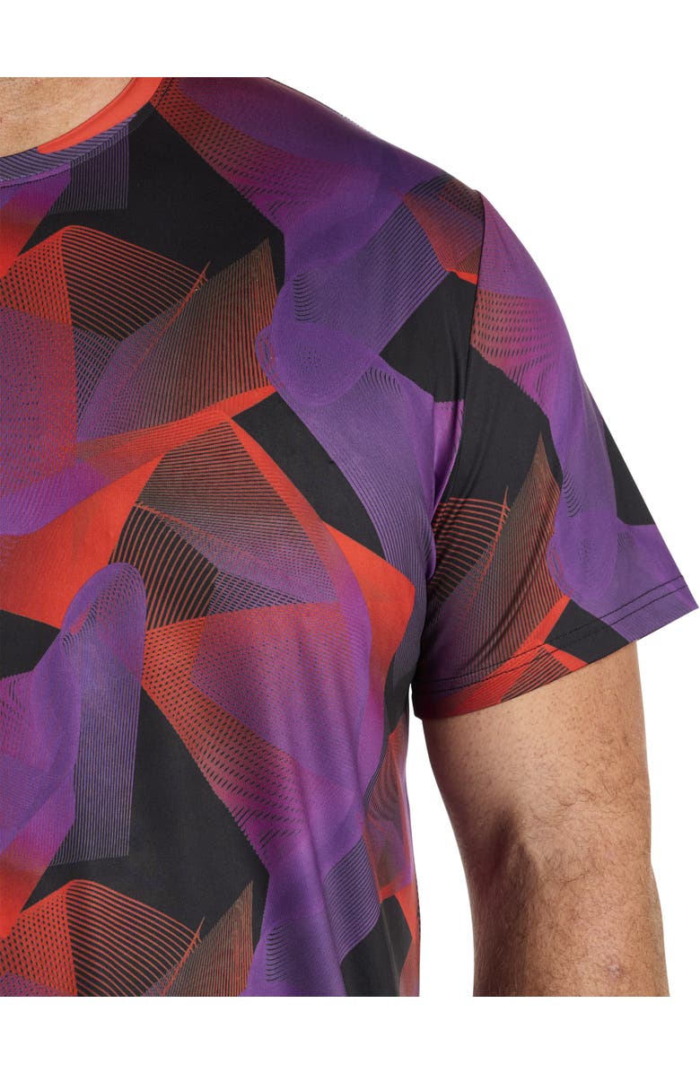 Robert Graham DXL Hinton Performance T-Shirt, Alternate, color, Burgundy