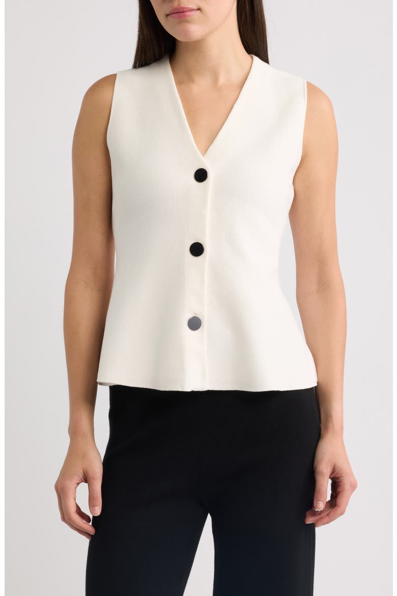 Peplum Vest, Main, color, WHITE DOVE