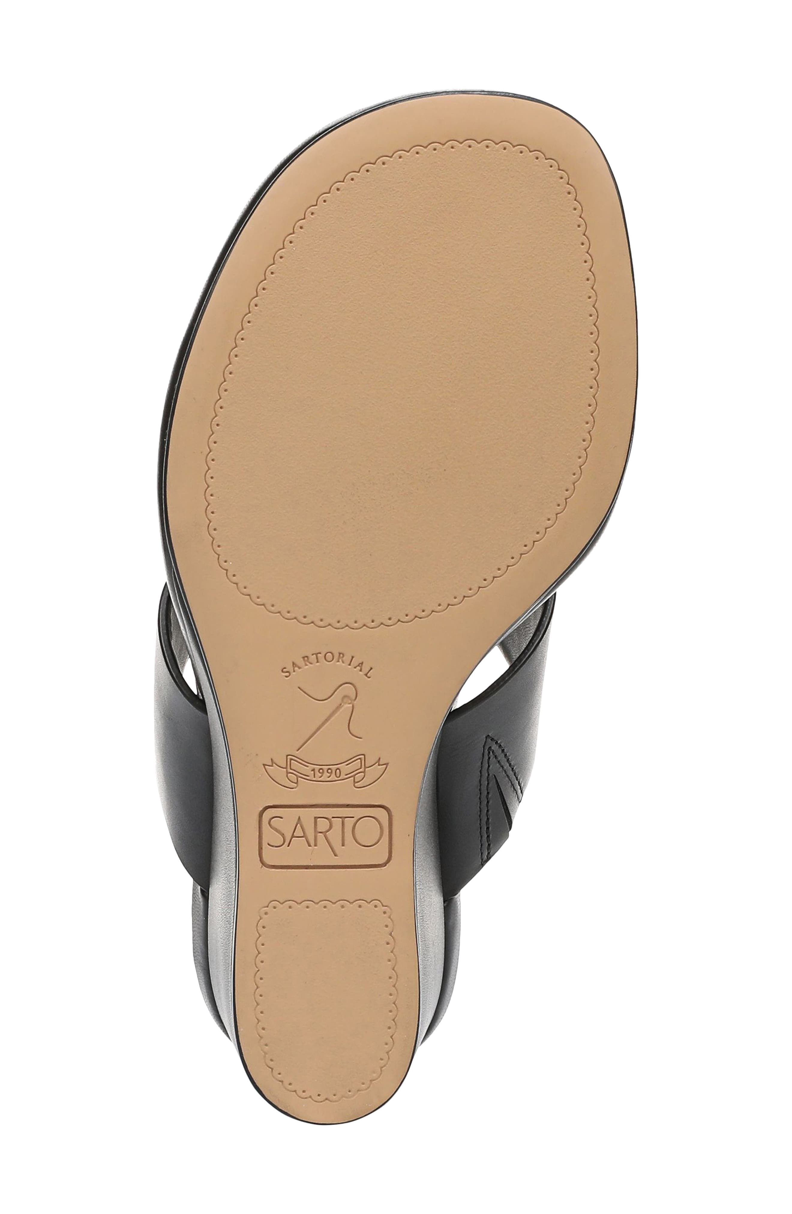SARTO by Franco Sarto Talea Genuine Calf Hair Wedge Sandal, Alternate, color, Black