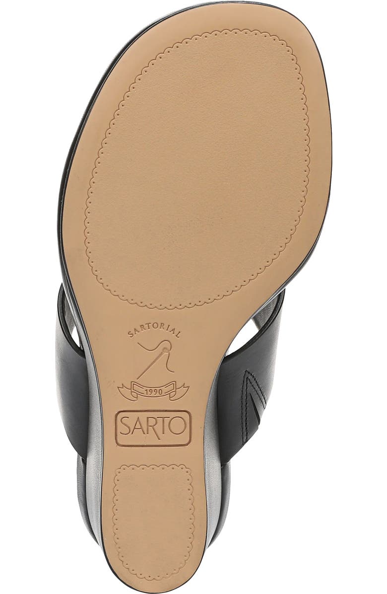 SARTO by Franco Sarto Talea Genuine Calf Hair Wedge Sandal, Alternate, color, Black