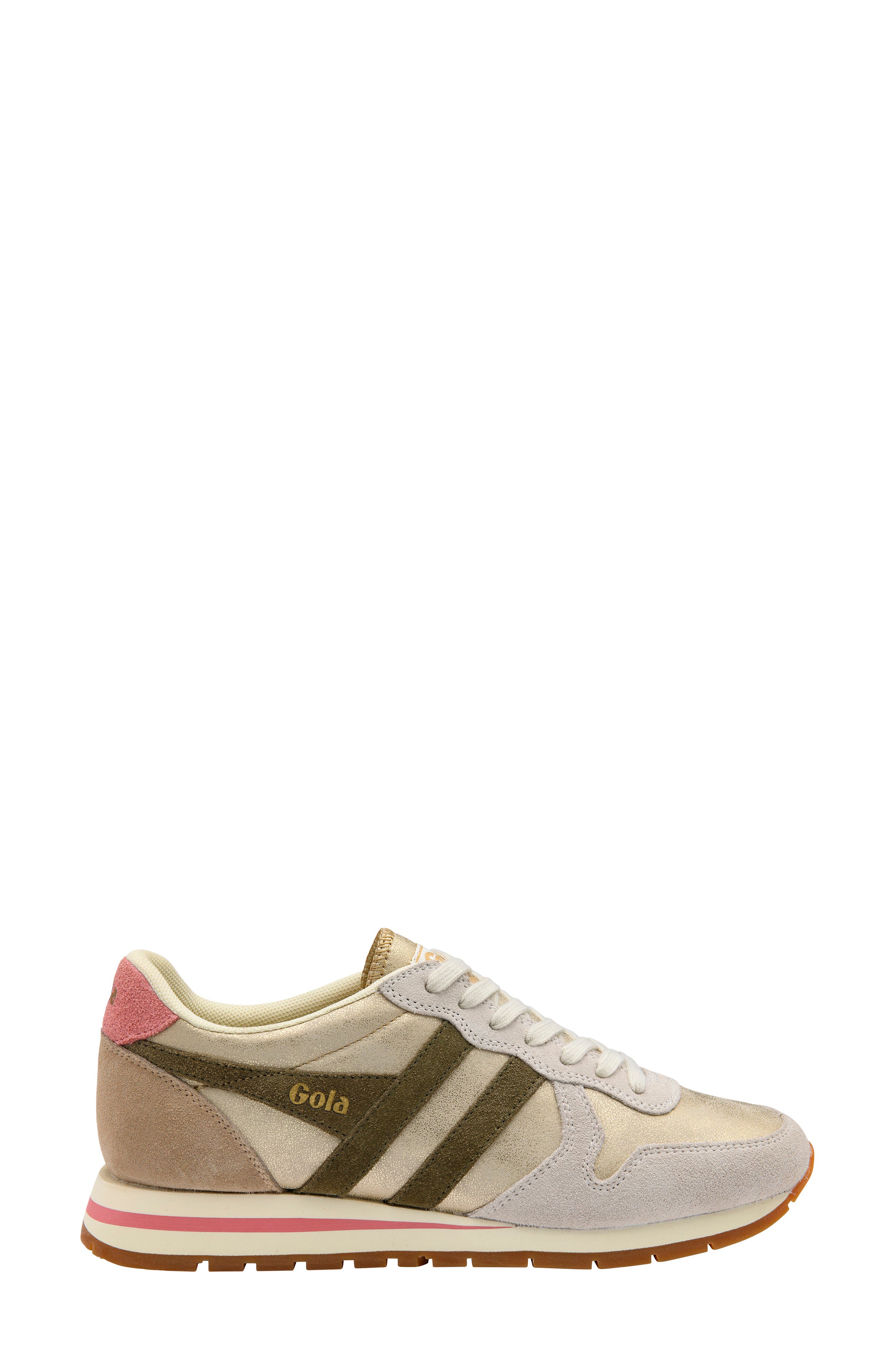 Daytona Blaze Sneaker, Alternate, color, GOLD/ KHAKI/ CORAL PINK