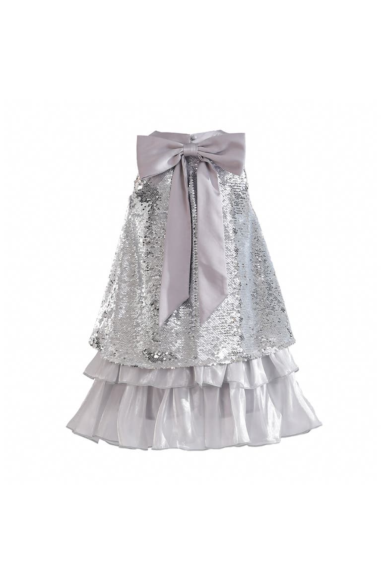 Sylvara Sequin Ruffle Skirt Set, Alternate, color, Light Purple