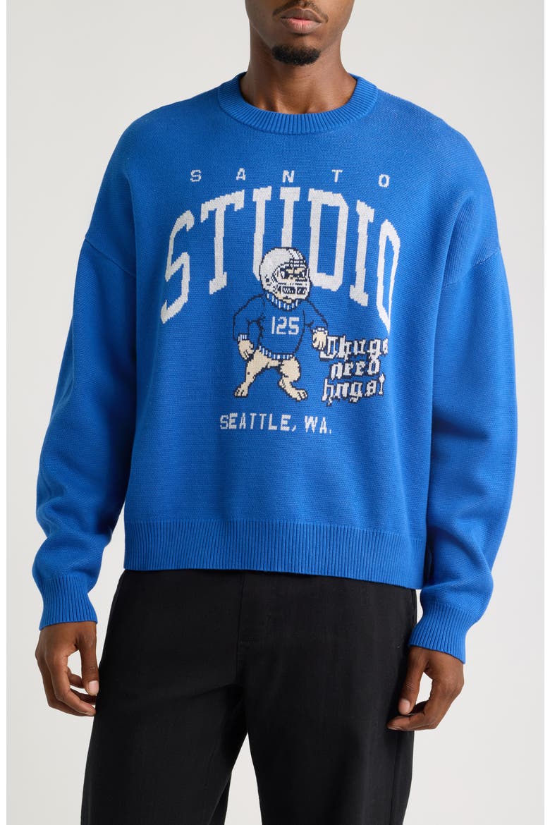 Seattle Cotton Sweater, Main, color, BABY BLUE