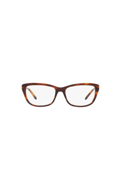 Ralph Lauren 54mm Rectangle Optical Glasses In Brown
