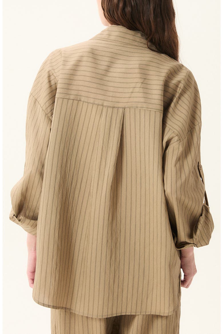 Santorini Stripe Shirt, Alternate, color, VISON