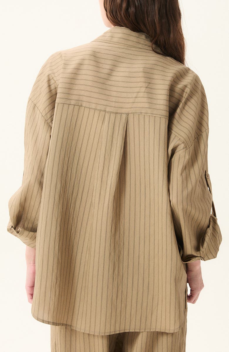 DELUC Santorini Stripe Shirt, Alternate, color, Vison