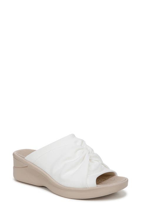 Smile 3 Open Toe Wedge Slide Sandal - Wide Width Available (Women)