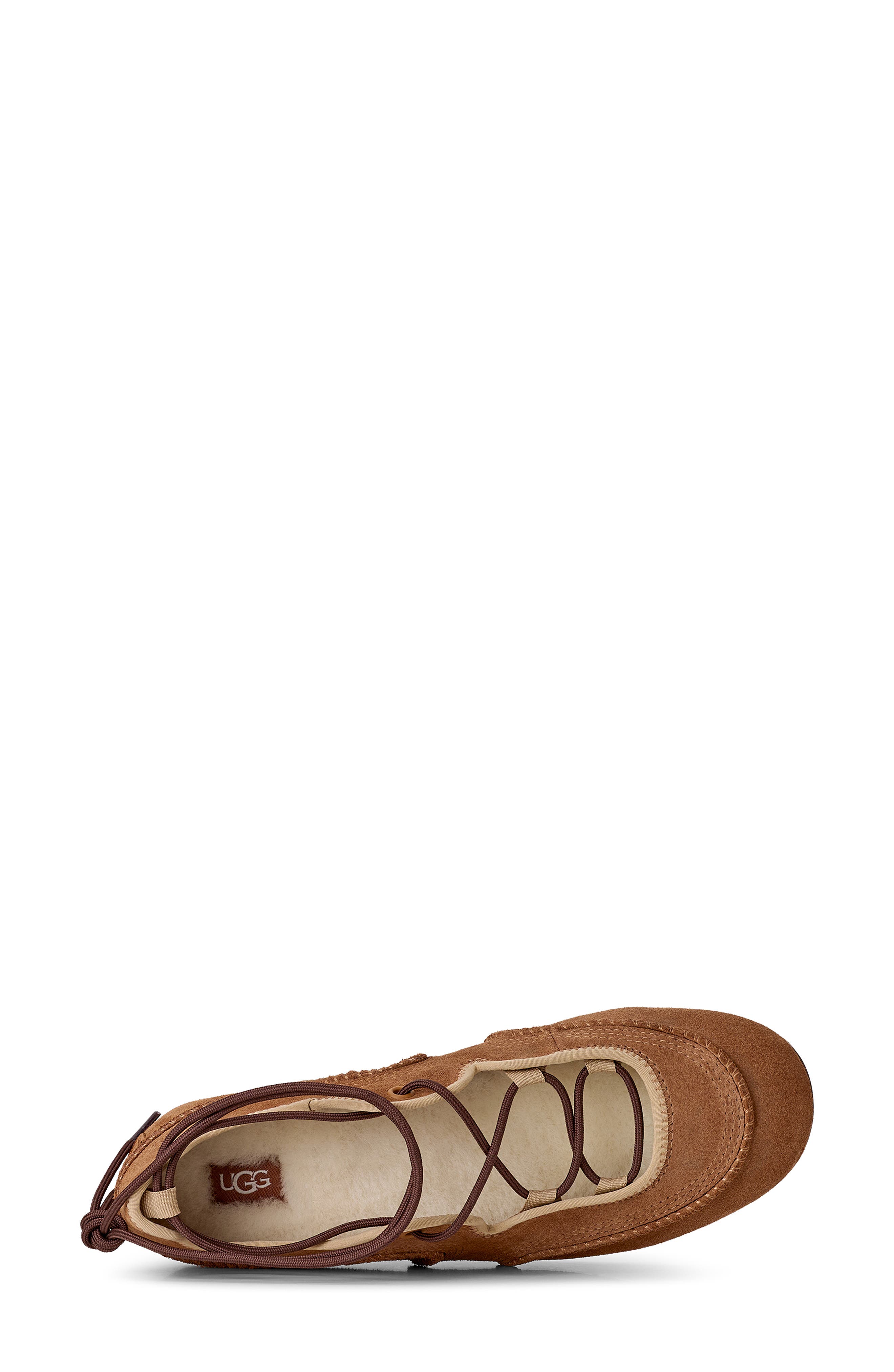 UGG<sup>®</sup> Quill Ballet Sneaker, Alternate, color, Chestnut / Sand