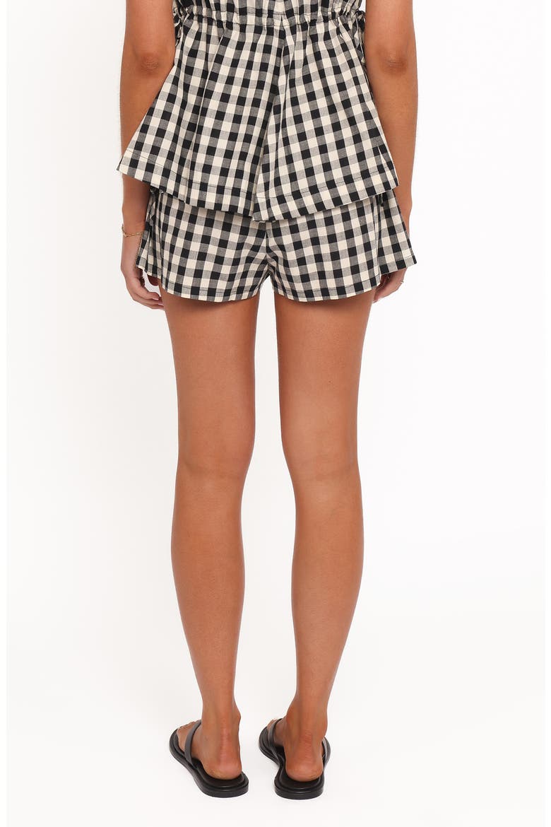 Rory Gingham Cotton Shorts, Alternate, color, BLACK GINGHAM