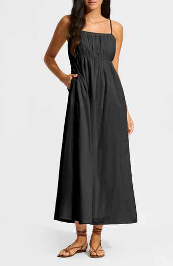 Piped Organic Cotton Cover-Up Dress