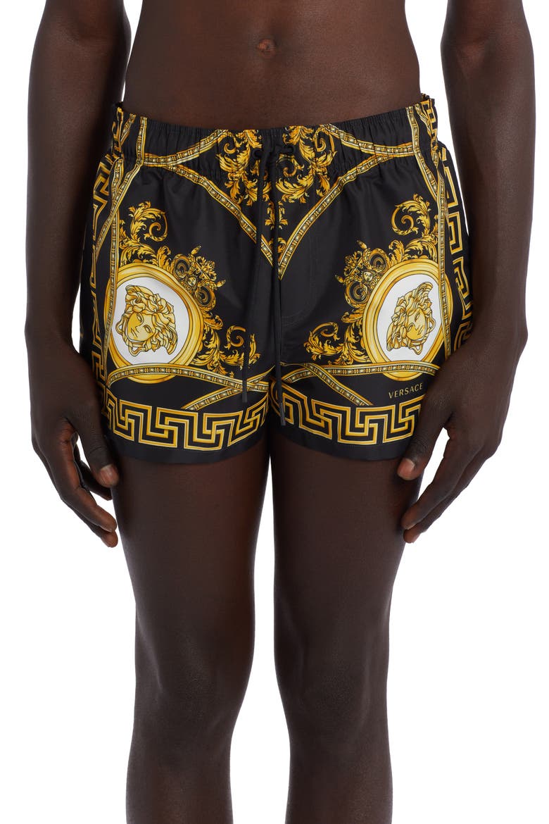 Medusa Silk Boxers, Main, color, BLACK GOLD