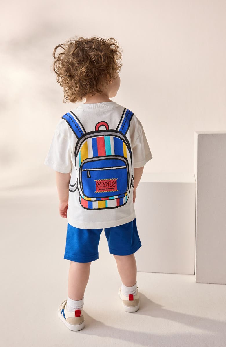 NEXT Kids' Backpack Cotton Graphic T-Shirt, Alternate, color, White