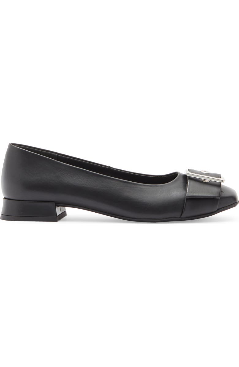 Paul Green Devony Buckle Flat, Alternate, color, Black Leather