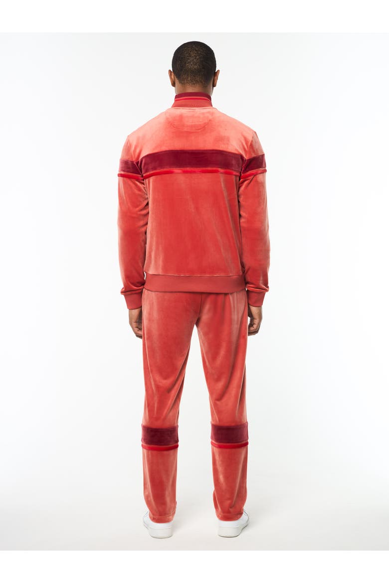 Damarindo Velour Track Jacket, Alternate, color, HOT SAUCE