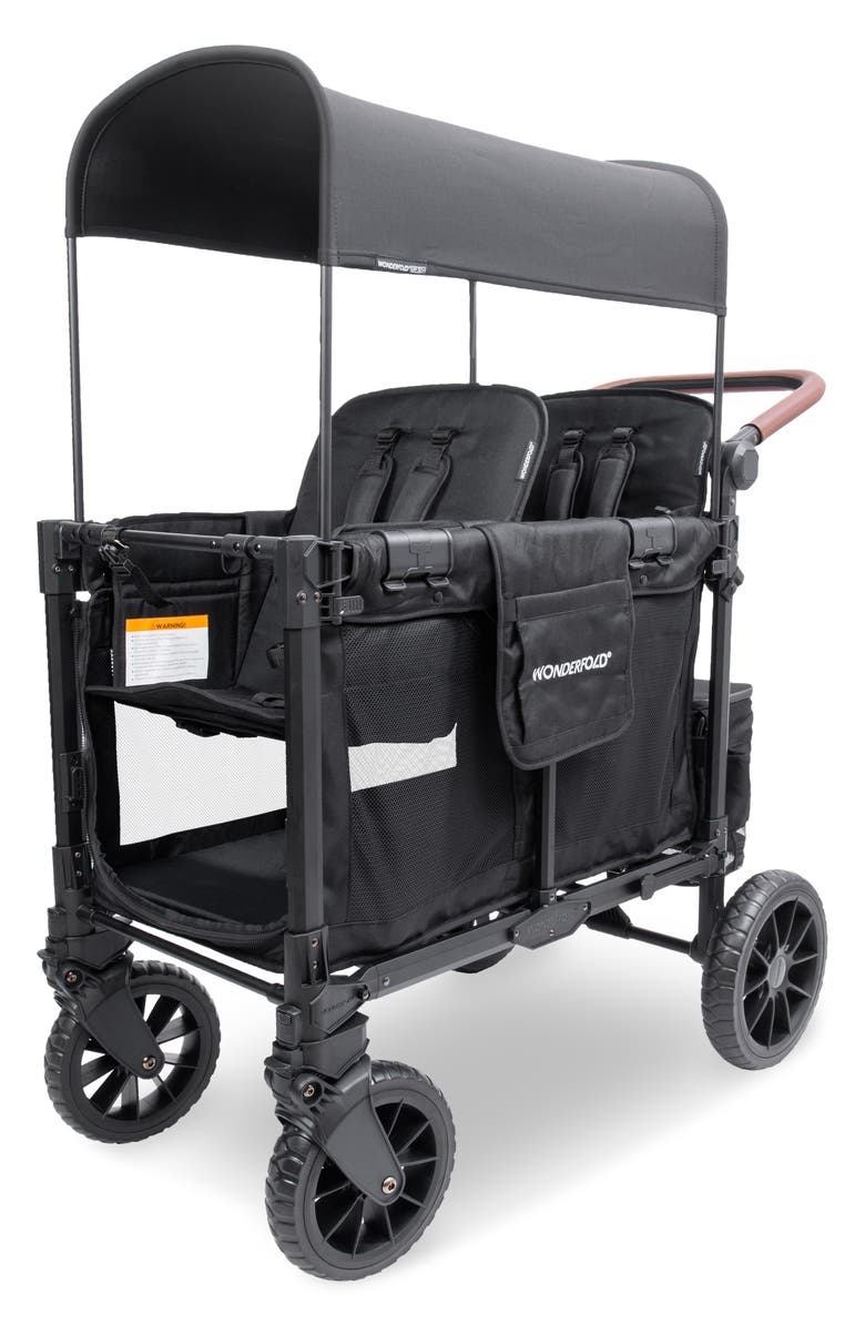 WonderFold W2 Luxe Pro 2-Passenger Multifunctional Stroller Wagon, Alternate, color, Black