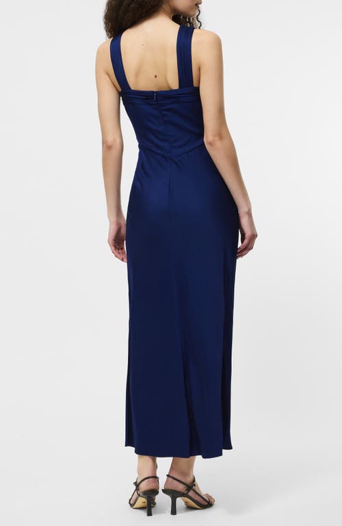 French Connection Ennis Satin Slipdress In Blue