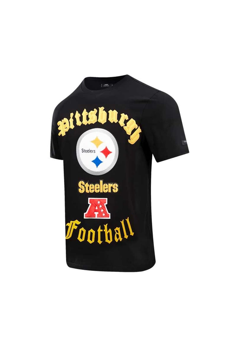 Men's Pro Standard Black Pittsburgh Steelers Old English T-Shirt, Alternate, color, Black