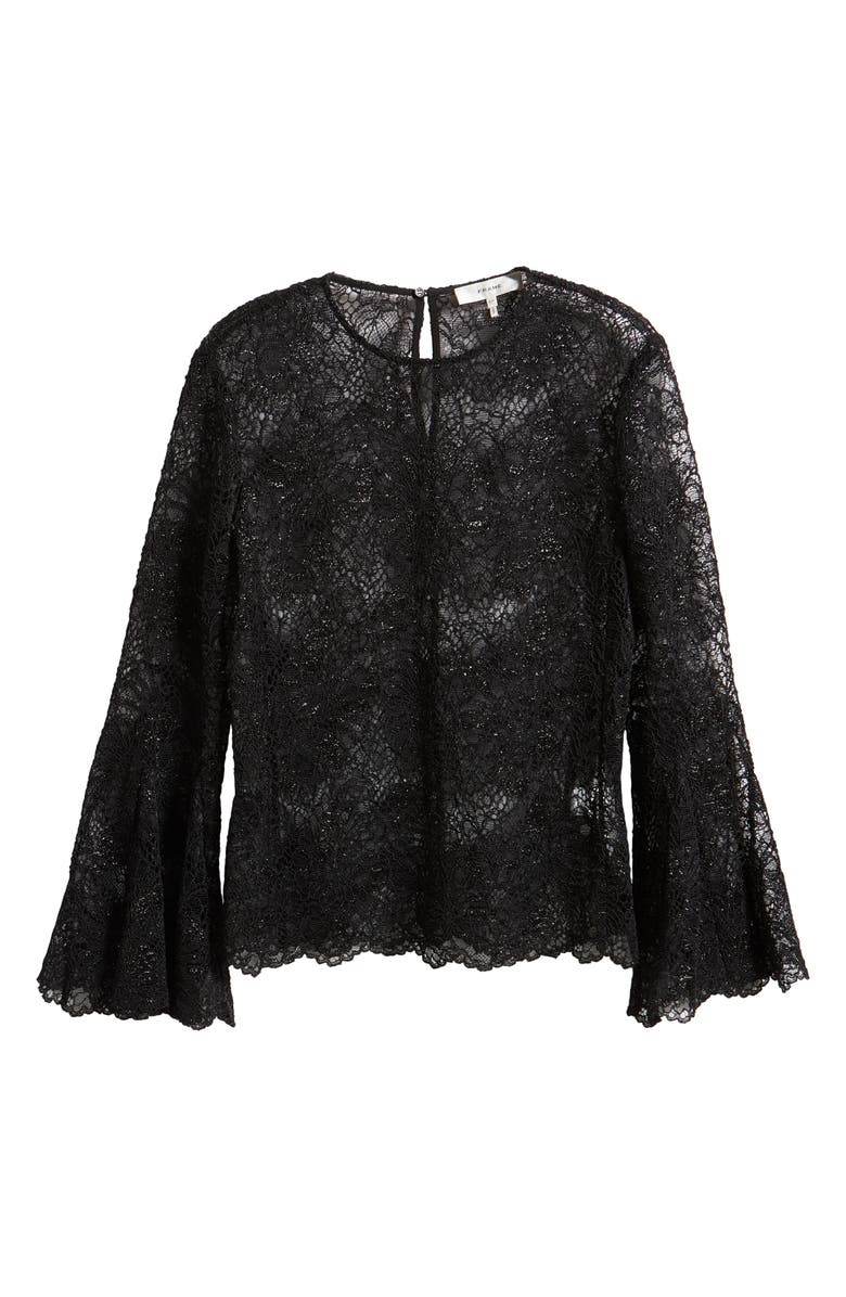 FRAME Bell Sleeve Lace Top, Alternate, color, 
