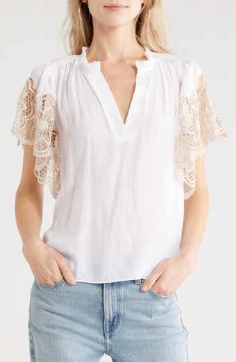Ramy Brook Esti Embroidered Sleeve Top