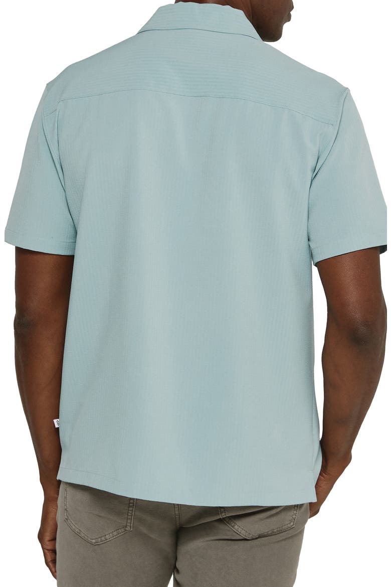 Vance Textured Stretch Camp Shirt, Alternate, color, SEAFOAM