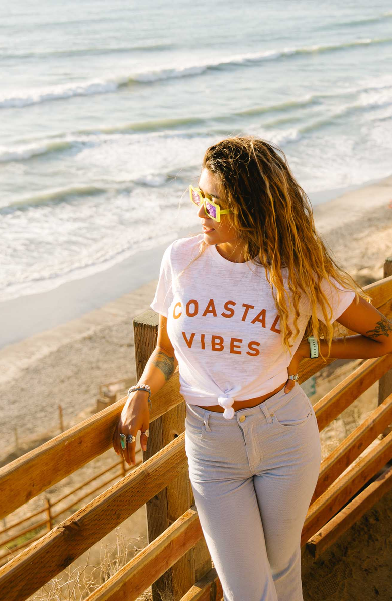 Everyday California Coastal Vibes Tee Shirt, Alternate, color, White